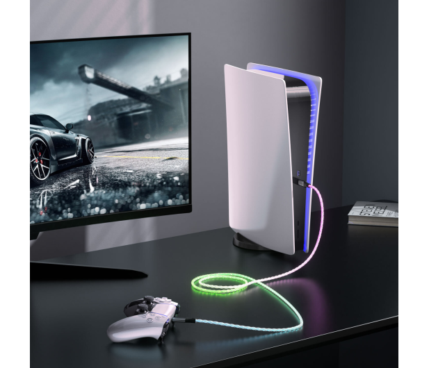 4smarts Kabel USB-C do USB-C 60W 1.5m RGB - 1512622 - zdjęcie 3